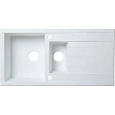 Drainboard Sinks Cooke & Lewis Ising White Resin