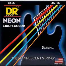 DR Strings Hi-Def Neon Flerfärgad Bas Medium 5 St