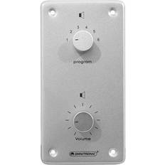 Omnitronic Inbouw (in muur of meubel) PA-volumeregelaar en -programmakiezer Zilver, Aluminium
