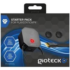 Barato Estaciones de Carga Gioteck Starter Pack Cargador USB Hdmi 4k 2 Grips Para Playstation 4