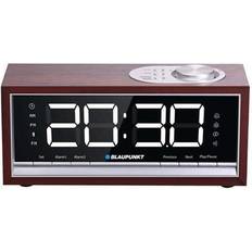 CR60BT Bluetooth Radio Alarm Clock, brown wood