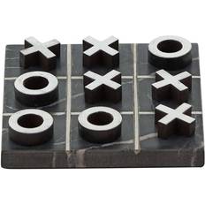 Litton Lane Black Marble Glam Game Set