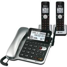 At t cordless telephone AT&T 2-Handset Cordless/Corded Telephone, Silver/Black (CL84207) Quill