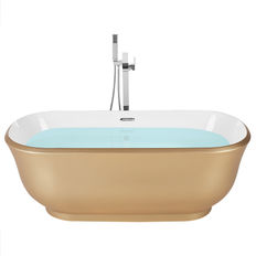 Beliani Vasca Da Bagno Freestanding Oro 170 x 77 cm