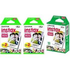 Analogue Cameras Fujifilm Instax Mini Instant Film 5 Pack Film Bundle (Total 50 Pictures)