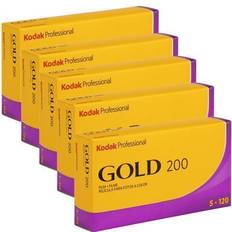 Camera Film Kodak 5x Professional Gold 200 Color Negative Film 120 Roll Film, Pack of 5