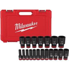 Milwaukee SHOCKWAVE 1/2 in. Drive SAE 6 Point Impact Socket Set (19-Piece) Socket Bit