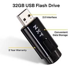 Memory Cards & USB Flash Drives NXT Technologies NXT Technologiesâ¢ 32GB USB 2.0 Type-A Flash Drive, Black, 5/Pack (NX61129) Black