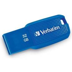 Memory Cards & USB Flash Drives Verbatim 32GB Ergo USB 3.0 Flash Drive Blue The Ergo USB drive features an ergonomic design for in-hand comfort and COB design for enhanc