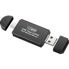 SD Memory Card Readers VidPro USB 2.0 Type-C microSD and SD Card Reader