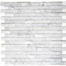 HUH Mosaik Interlock Crystal/Stone Mix White Xic V1311 Pris/Ark