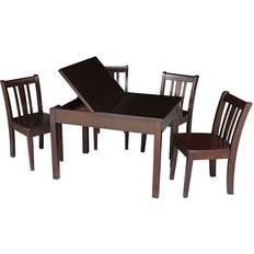 Chair International Concepts ChildsTable with 4 San Remo Juvenile Chairs Rich Mocha- 5