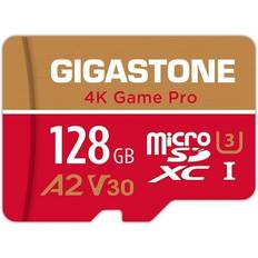 Memory Cards Gigastone 4K Game Pro MicroSDXC Class 10 UHS-I U3 4K V30 A2 100/50 MB/s 128GB