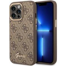 Iphone 14 pro gold Guess iPhone 14 Pro Skal Vintage Gold Logo Brun