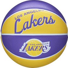 Basketboll mini Wilson Mini-basket, team retro modell, LOS ANGELES LAKERS, utomhus, gummi, storlek: MINI