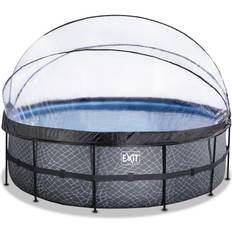 Exit Toys Pool ø450 cm Premium Grå Kupoltak & värmepump