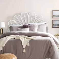 LR Home Check Tassel Blankets Beige, Natural