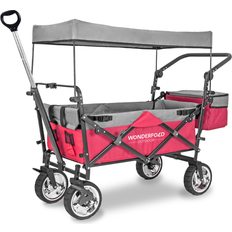 Folding wagon with canopy Wonderfold S-Series Utility Premium Folding Wagon with Canopy, Red