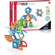 Magnetic building blocks Guidecraft PowerClix Frames Magnetic Building Blocks Set, 74 Piece Magnetic Tiles, Stem Educational Constructi