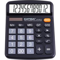 Calculators Desktop Calculator 12 Digit with Large LCD Display and Sensitive Button Solar and Battery Dual Power Standard Function for Office Home School CD-2786