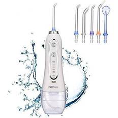 Electric Toothbrushes & Irrigators H2ofloss Water Flosser Professional Cordless Dental Oral Irrigator Portable and Rechargeable IPX7 Waterproof Water Flossing for Teeth Cleaning 300ml Reservoir Home and Travel (HF-6)