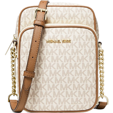 Michael Kors Jet Set Travel Medium Logo Crossbody Bag - Vanilla