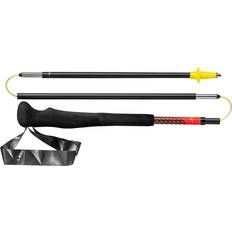 Black Cross Country Ski Poles Leki Neotrail FX One Superlite - Bright Red / Neon Yellow / Naturalcarbon