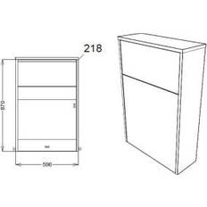 Wickes Tallinn Graphite Freestanding Toilet Unit 870 x 600mm