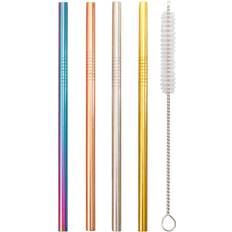 Echo Three Multi Coloured Stainless Steel Mini Straws