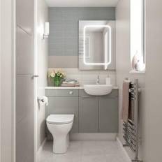 Wickes Vienna Grey Compact WC Unit 600 x 735mm