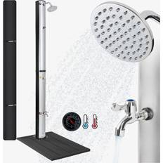 Silver Outdoor Showers Arebos Solar (AR-HE-SD40LT-BA) Black, Silver