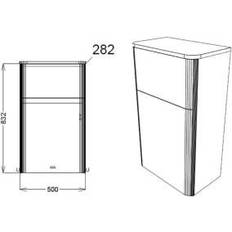 Wickes Malmo Indigo Blue Freestanding Toilet Unit 832 x 500mm