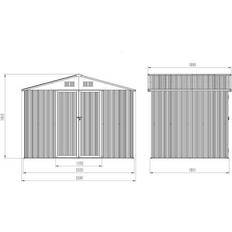 Birchtree 1.8m 2.5m, Anthracite Birchtree Steel Apex Garden Garden (Building Area )