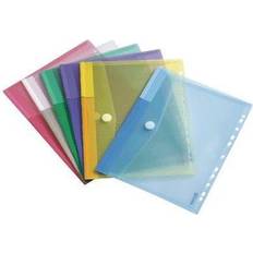 Punched Envelope Wallets A4 Assorted 12-pack