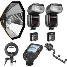 Flashes d'appareil photo Flashpoint Zoom Li-ion 2 Speedlight Kit W/R2 Pro MarkII, EZ Softbox Accs (Nikon)