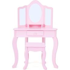 Teamson Kids Fantasy Lady Alessandra Corner Vanity and Stool