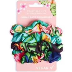 Flora & Curl Small Satin Scrunchies 4 Pack