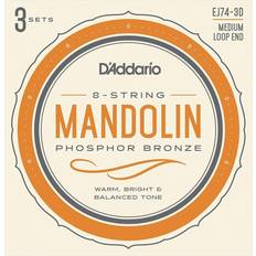 D'Addario EJ74-3D Phosphor Bronze 11-40 Mandolin Strings, Medium