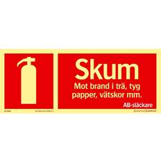 Skylt Brand Skum AB-Släckare 250x100mm