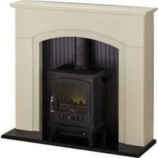 B&Q Rotherham Black Textured Stone Effect Stove Suite