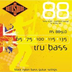 Flatwound Rotosound Black Nylon Standard Gauge Flatwound Bass Strings (65-135)