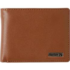 Hurley One & Only Leather Wallet Portfolio, TAN