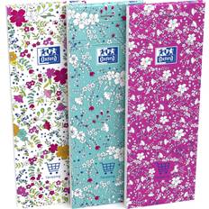 A4 Notesblokke Oxford Floral Shopping Notesblok Linjeret |Ass.