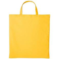 Gold Fabric Tote Bags Nutshell Cotton Short Handle Shopper