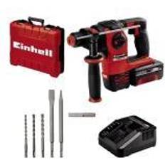 Boormachines en schroevendraaiers Einhell Power X-Change HEROCCO Kit 5 (1x3,0Ah) SDS-Plus-Accu-boorhamer 18 V 3.0 Ah Li-ion Incl. accu, Incl. koffer, Incl. accessoires