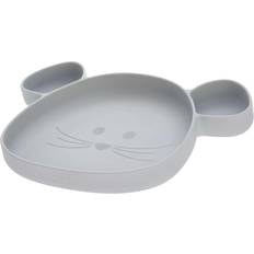 Teller & Schalen Lässig Silicone plate with suction pad Little Chums Mouse grey