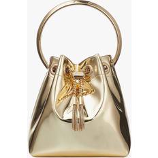 Borse Jimmy Choo Bon Bon metallic-effect bucket bag