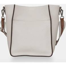 Beuteltaschen Decadent Leder Schultertasche Umhängetasche Bucket Bag Oat Beige