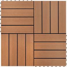 vidaXL 22 pcs Decking Tiles 30x30 cm 2 sqm WPC Dark Brown