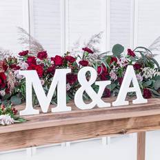 PartyDeco Träbokstäver Vita - Bokstav A
